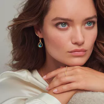 Julie Sandlau Øreringe til Dame udført i 925 Sterling Sølv i en flot Sølv farve