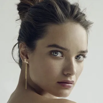 Julie Sandlau Øreringe til Dame udført i 925 Sterling Sølv i en flot Guld farve