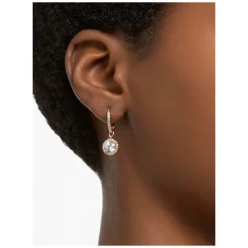 Swarovski Øreringe til Dame udført i Rustfrit stål i en flot Rosaguld farve