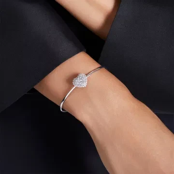 Swarovski Armbånd til Dame udført i Rustfrit stål i en flot Sølv farve