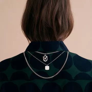 IX Studios Halskæde til Herre, Dame udført i 925 Sterling Sølv i en flot Sølv farve