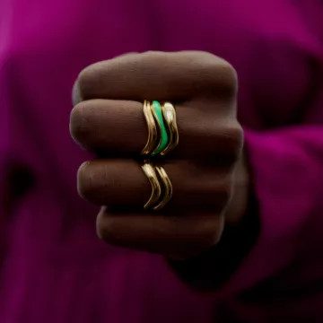 Maria Black Ring til Dame udført i 925 Sterling Sølv i en flot Guld farve