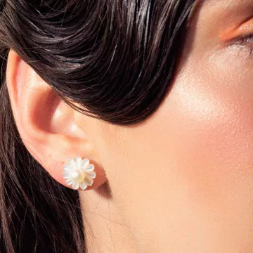 House of Vincent Øreringe til Dame udført i 925 Sterling Sølv i en flot Guld farve