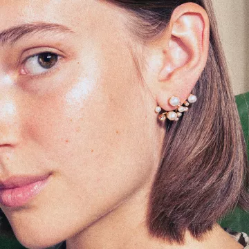 House of Vincent Øreringe til Dame udført i 925 Sterling Sølv i en flot Guld farve