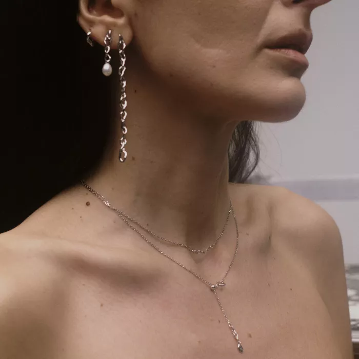 Maria Black Orion 刻印有】MARIA BLACK Orion 淡水パール付き片耳