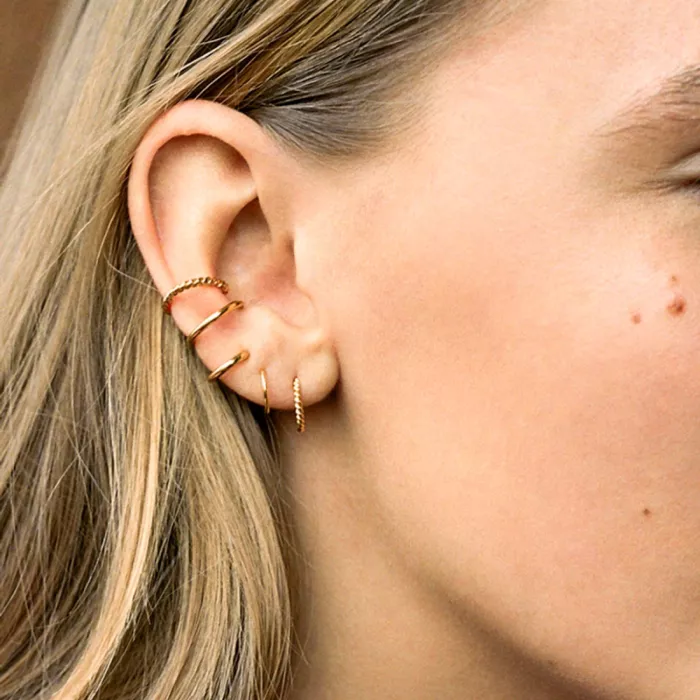 Maria Black Sofia Ørering Single 22 Forgyldt Sølv 100641